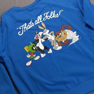 Looney Tunes Sweatshirt‎ Blue Crewneck Pullover Men's/Women's Size S
